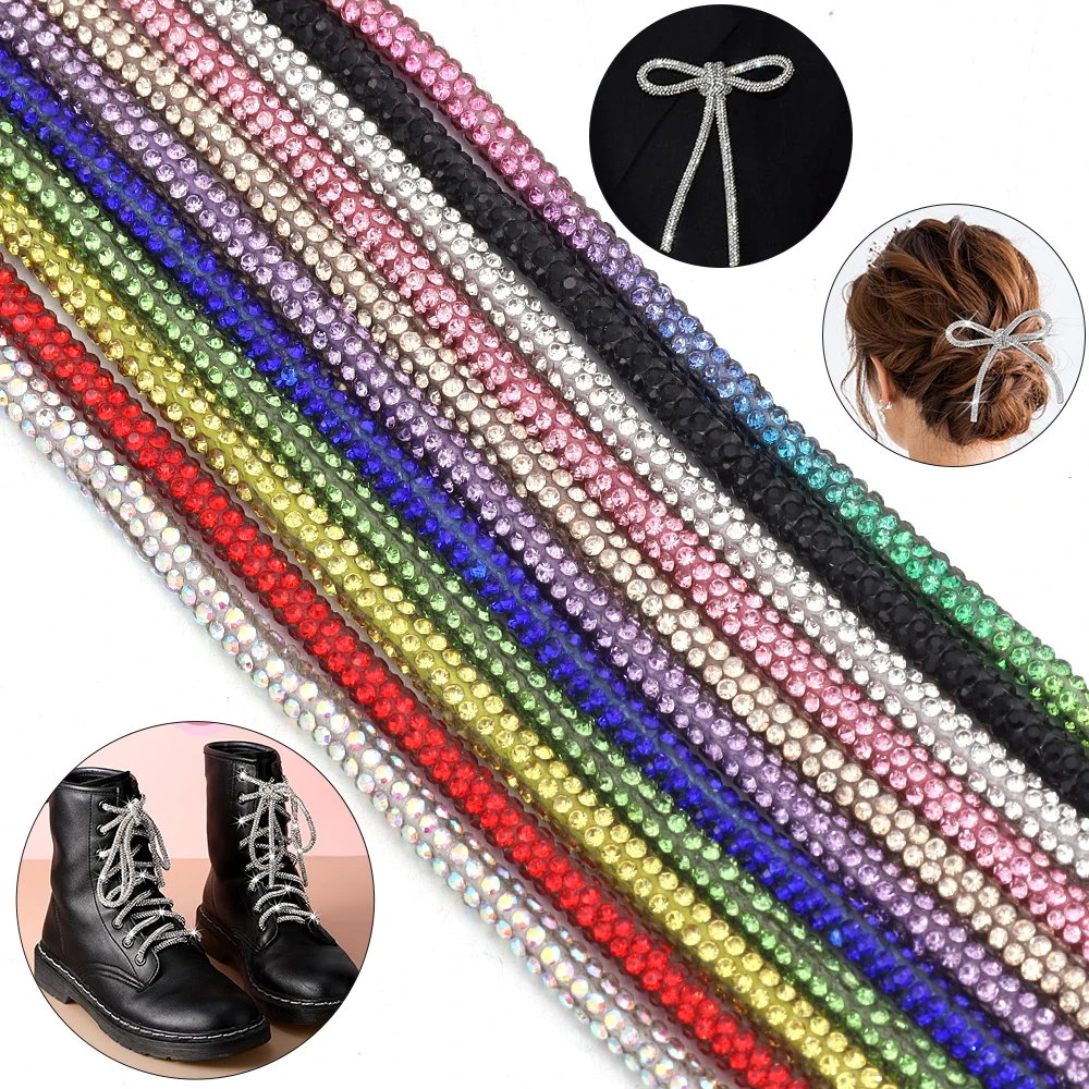 5yards 4mm Rhinestone Rope Glitter Crystal Rhinestone Cord Trim for DIY ...