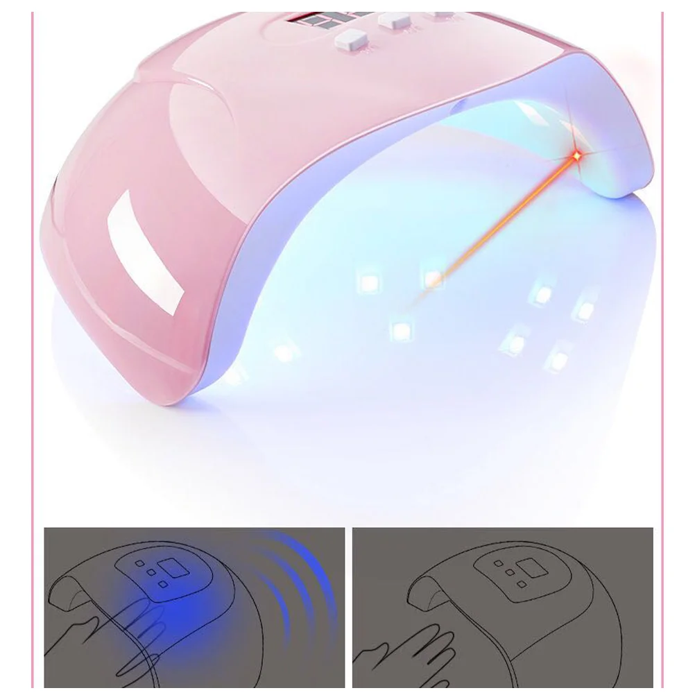 

1PC 54W Smart Sensor Manicure Lamp Portable UV LED Nail Lamp Dual Light Sources Nail Gel Dryer USB Nail Polish Light-curing