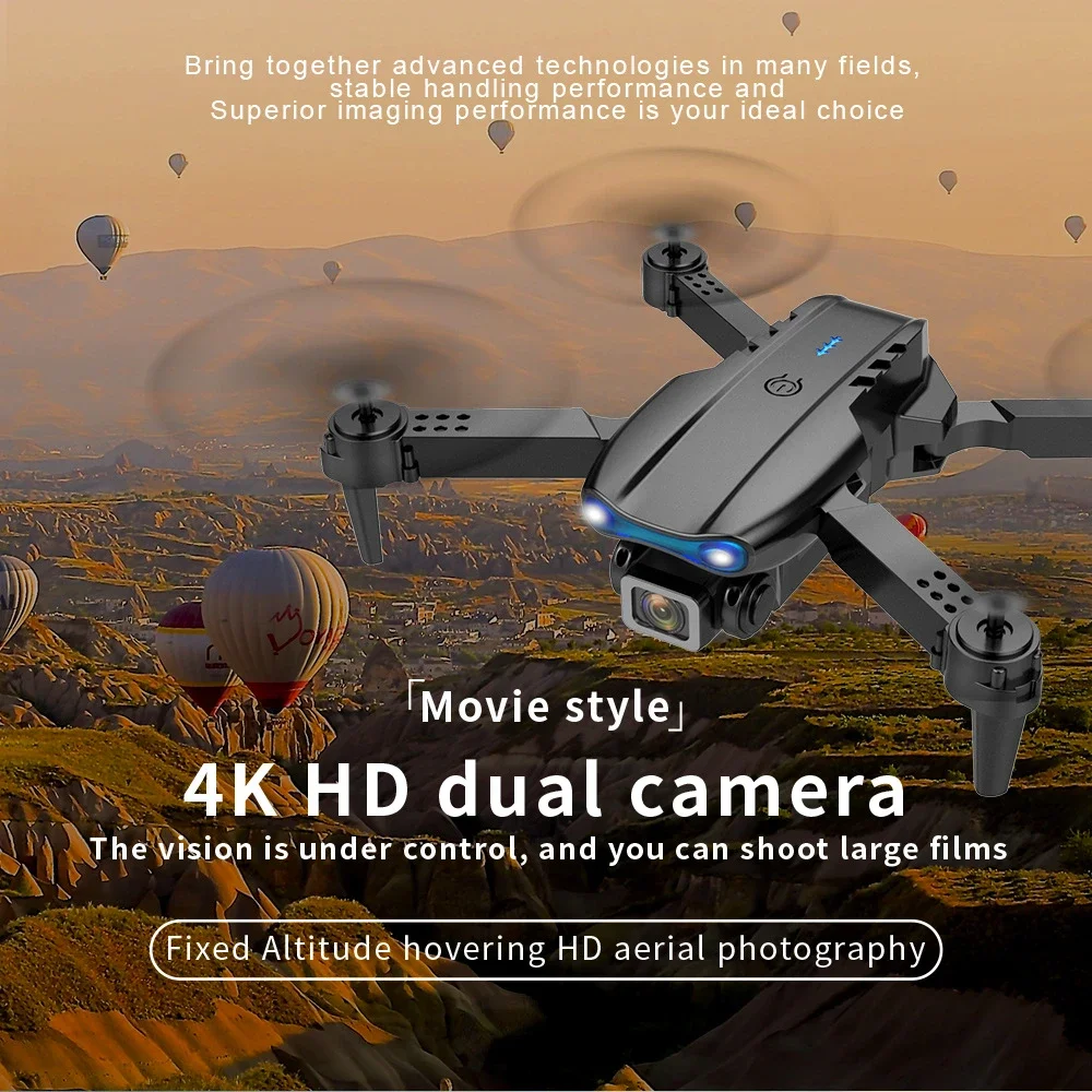 Description Picture 2 of itemNew E99Pro RC Drone 4K Professinal With Wide Angle Dual HD Camera Foldable RC Helicopter 5G WIFI FPV Height Hold Apron Sell
