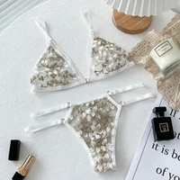 Femmes dentelle soutien-gorge ensembles sous-vêtements sans couture dos nu gilet Sexy Bralette Lingerie ultra-mince soutien-gorge et bref ensembles femme livraison directe 3