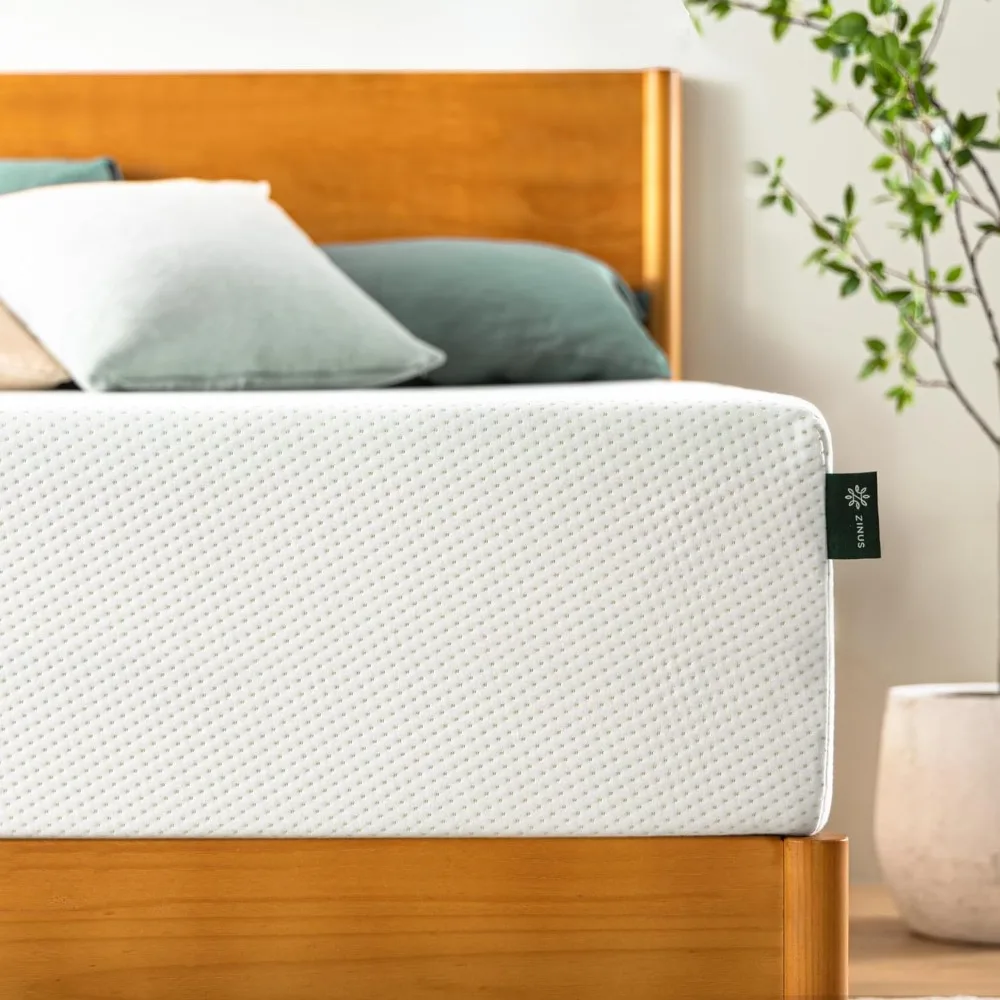 

Zinus 12 Inch Green Tea Memory Foam Mattress [New Version], Fiberglass Free, Medium Firm Feel, Zoned Pressure Relief
