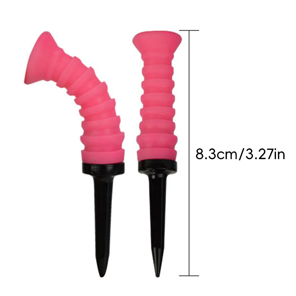 1Pc Flexible Rubber Golf Tees 83mm Durable Low Friction Multicolor Golf Tees Exercises Ball Holder Training Aids Supplies