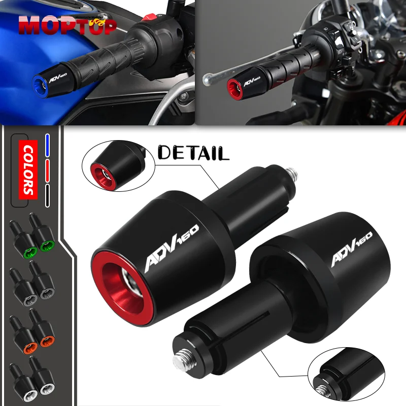 

For Honda ADV150 ADV160 ADV350 ADV 150 160 350 22mm Motorcycle Handle Bar Grips Ends Handlebar Anti Vibration Cap Plug Sliders