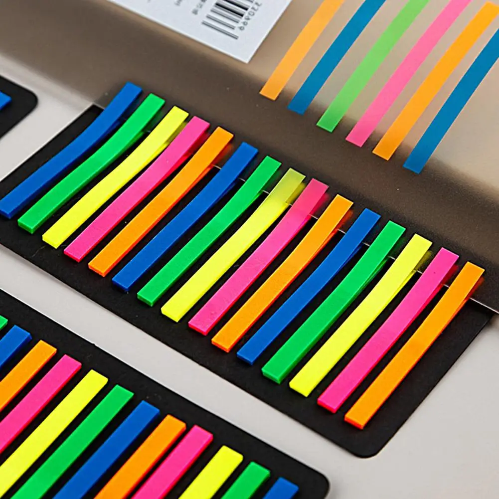 Sticky Bookmarks Index Tabs Flags Sticky Note Self Adhesive PVC Fluorescent Arrow Flag Tabs Colored Sticky Notes school supplies