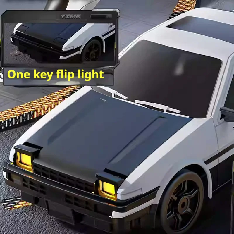 1/24 Scale Ae86 Electric Remote Control Car Variable Speed High Speed Equation Small Four-Wheel Drive Drifting Light Kids'S Toy 4
