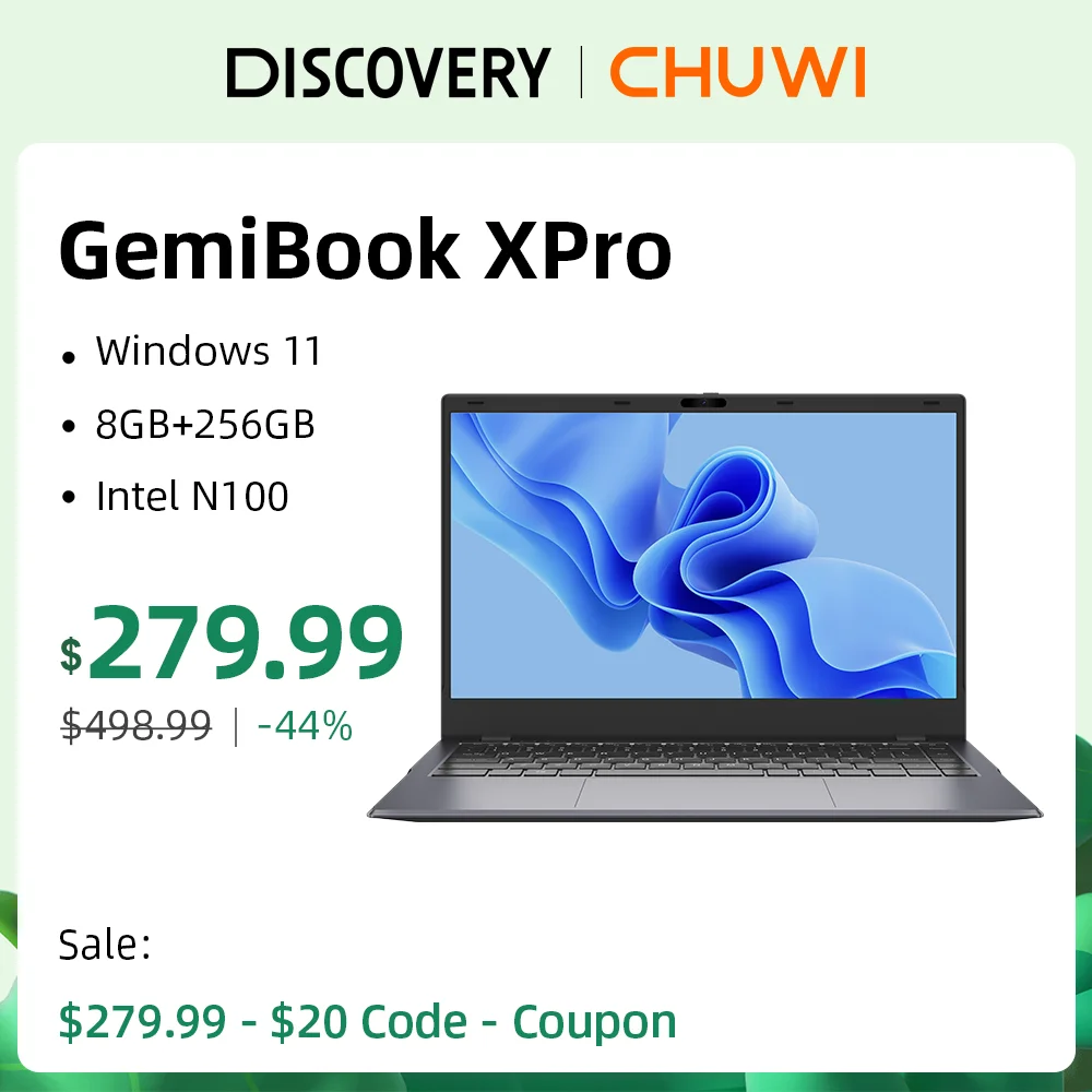 CHUWI GemiBook XPro 14.1 inch UHD Screen Intel N100 Laptop 8GB RAM 256GB SSD  Quad Core Processors Windows 11 WIFI AX101 Notebook| | - AliExpress