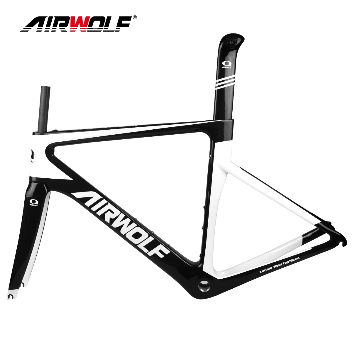 Airwolf Gravel Frame 700C Biciclette In Carbonio Freno A Disco Cavo Interno Routing Bike Frameset Bb386 Biciclette Ciclocross 49-58Cm