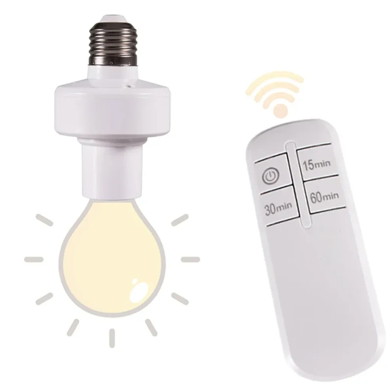 E27 Lamp Bases Wireless Remote Control lamp Holder With Remote 30min Timer Switch Socket 220V/110V Smart Device For LED Bulb e27
