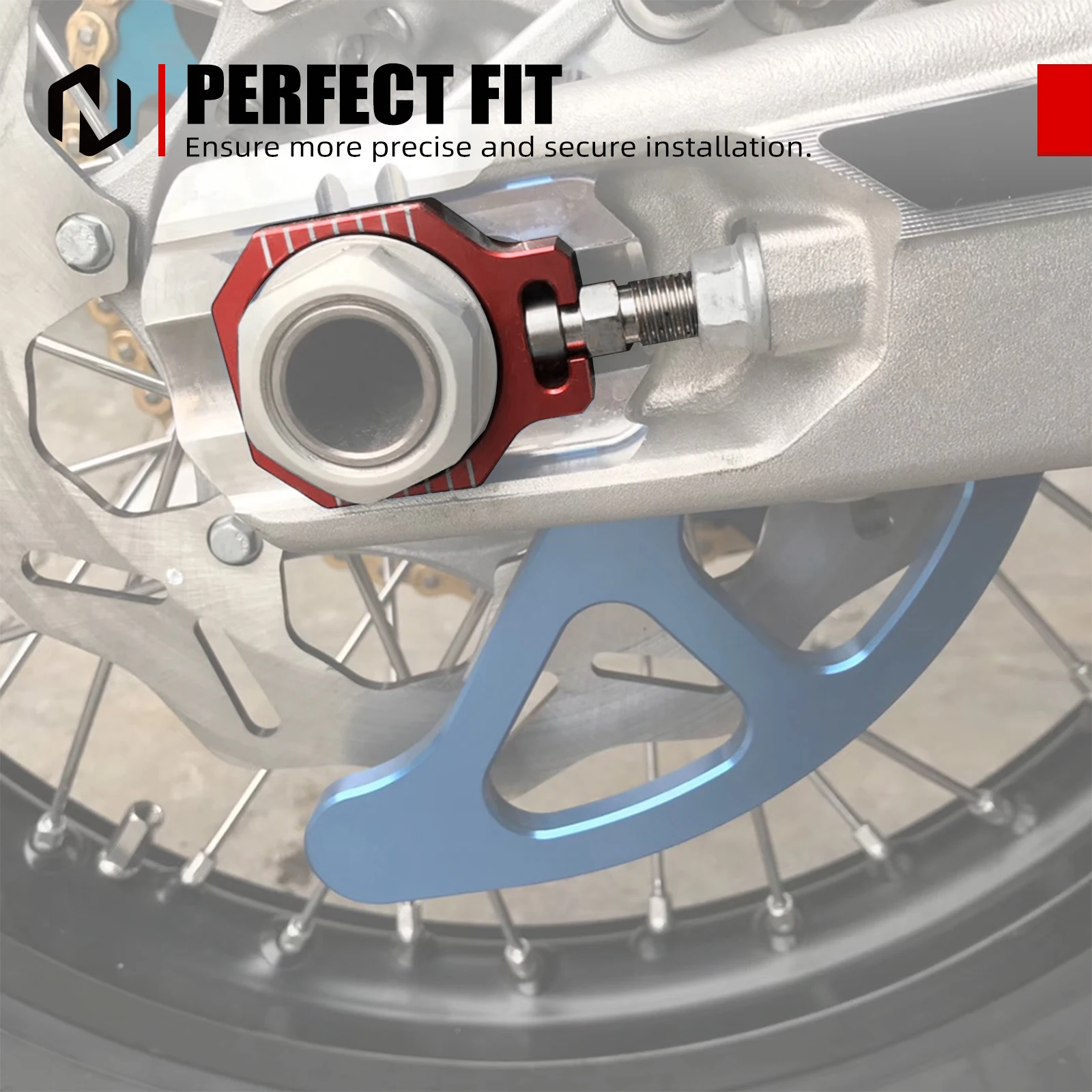 Für KTM EXC 300 2000-2023 EXCF 350 EXC 450 XCW 300 XCF-W 20mm Hinterachsblöcke Kettenspanner SX 125 SXF 250 SXF 450 2000-2012 – Detail 8