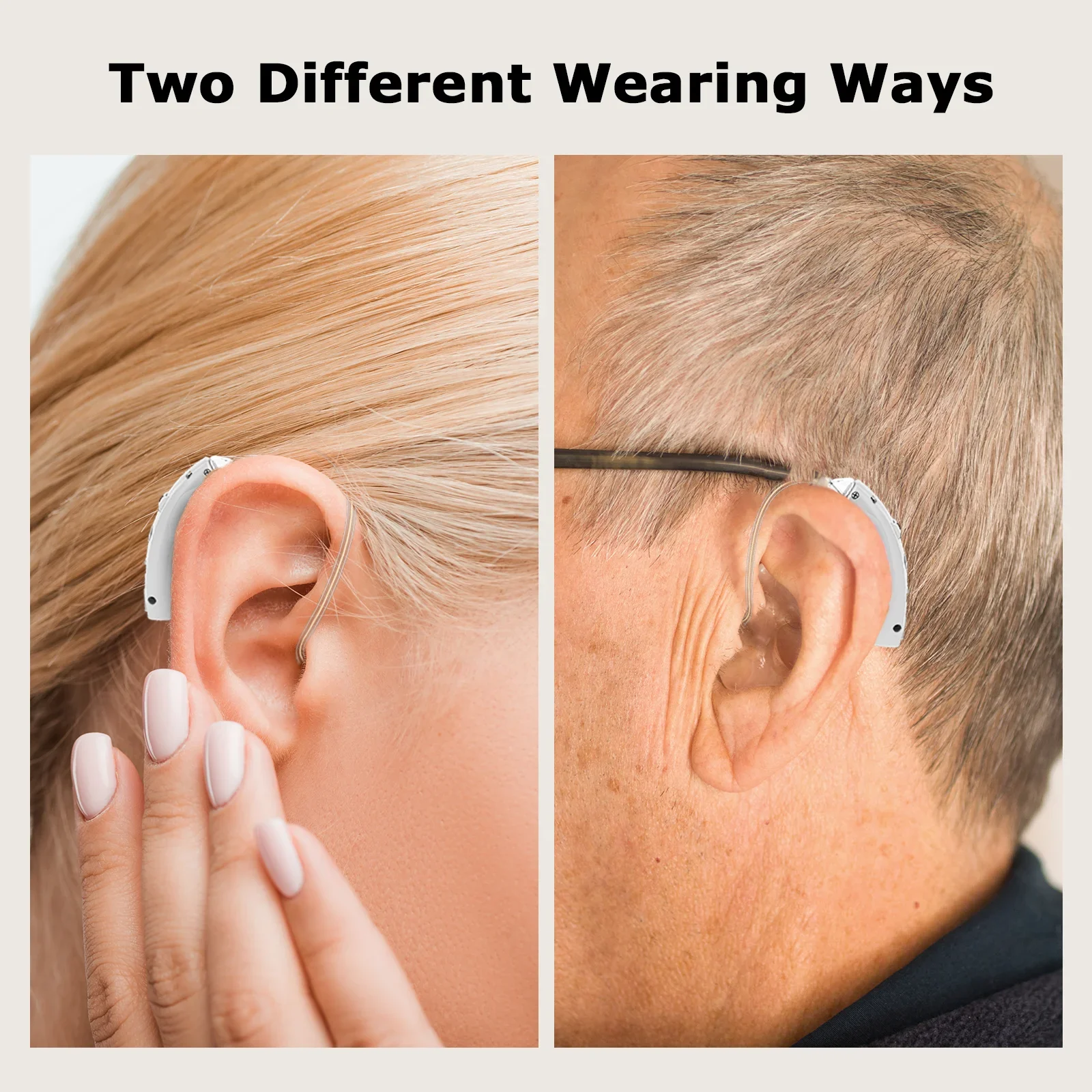 Behind The Ear Hearing Aids For Elderly Deafness Rechargeable Amplifier CIC Mini Digital Hearing Aid With Charging Case hearing aid