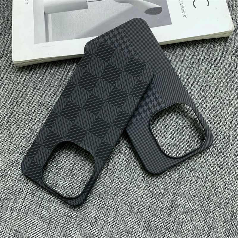 Carbon Fibre Chessboard Pattern Protective Phone Case and Bumper Cover