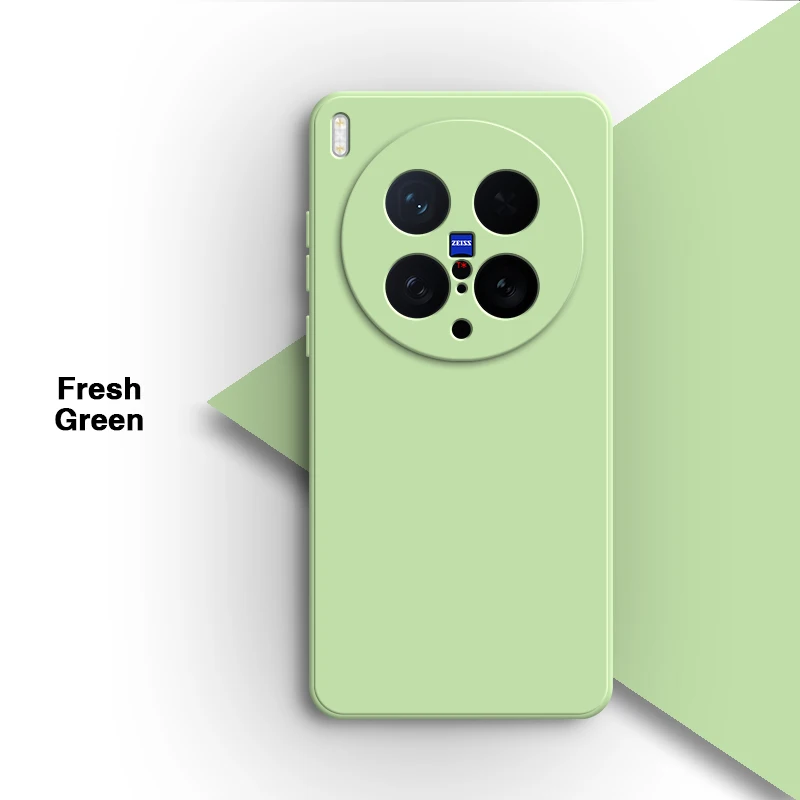 Premium Liquid Silicone Phone Case with Soft Lens Protection & Internal Flocking - Minimalist Design Back Cover