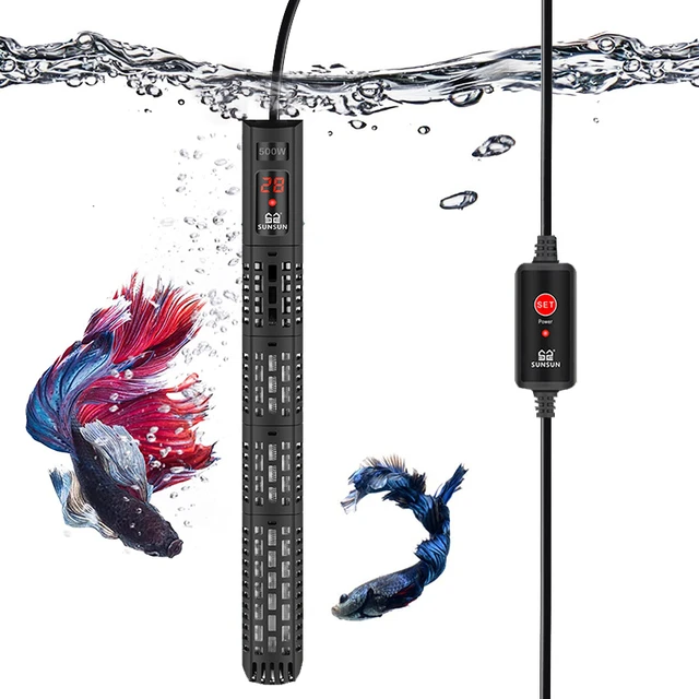 SUNSUN Aquarium Submersible Heater Fish Tank Digital Display Adjustable  Water Heating Rod Constant Temperature Control Rod - AliExpress