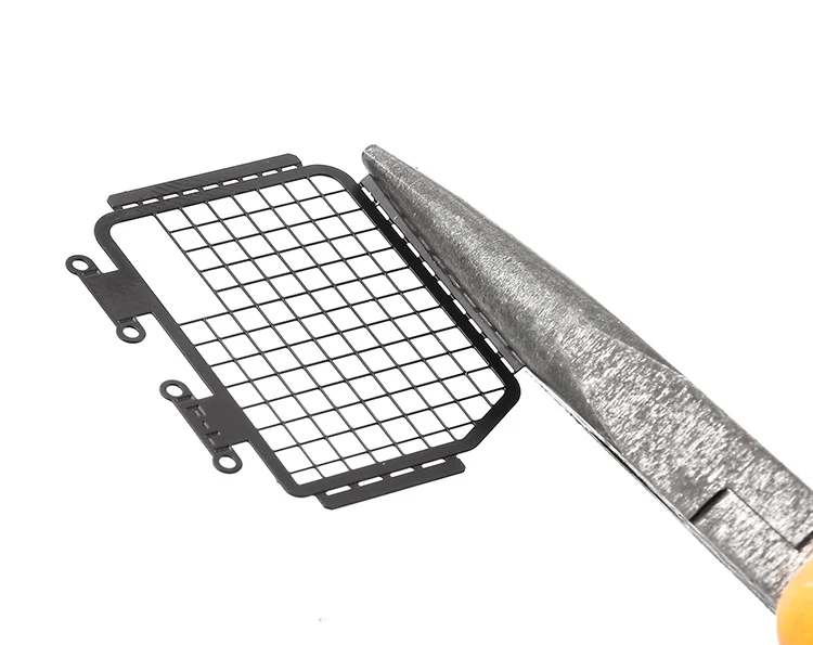 GRC TRX4M Edelstahl-Diamantbleche, karierte Platte, dekoratives Schutznetz für TRX4m Defender Upgrade-Optionsteile # G178 – Detail 15