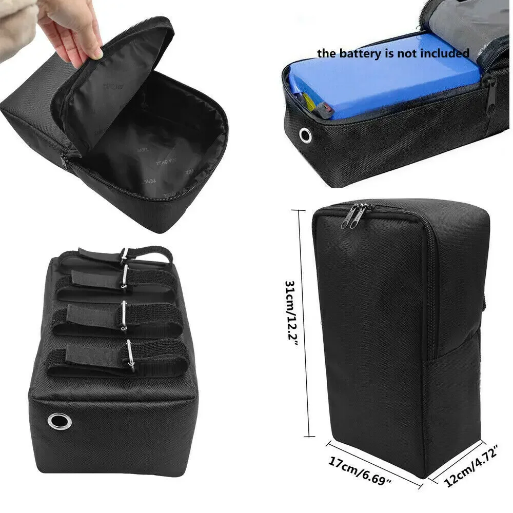 

Electric Bike Case Battery Bag Storage Bicycle Ebike Li-lon Scooter MTB Road eBike with Outlet Hole Bike Bag Part 31x17x12cm