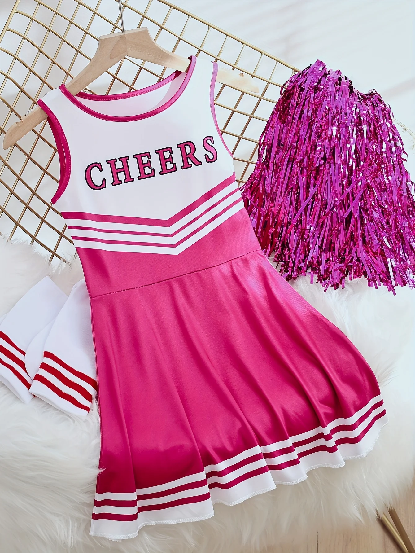 Cheerleader Set Kids Girls Dresses Performance Costumes children cheerleading costumes
