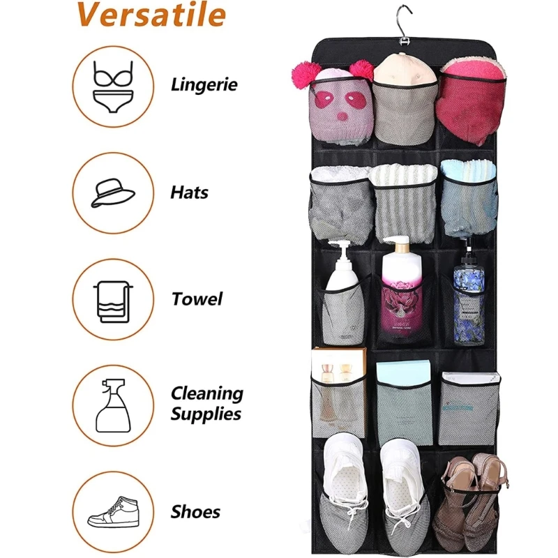 Mesh Pocket Shoe Holder 30 Pocket Door Shelf Over The Door Cloth Box Dropship 2