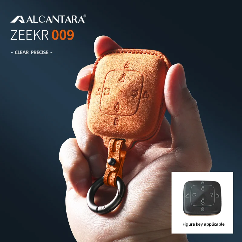 

Alcantara For ZEEKR 009 Key Case Bluetooth Smart Car Key Set Car High-quality Car KeyHigh-quality Case Accessories