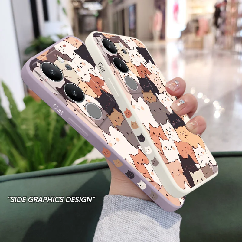 Cute Stacking Cat Silicone Phone Case Cover