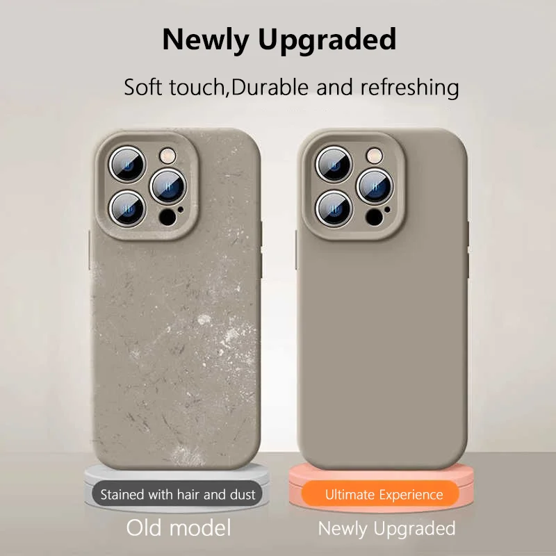 Luxury Liquid Soft Silicone Magnetic Case with MagSafe Wireless Charging Compatibility