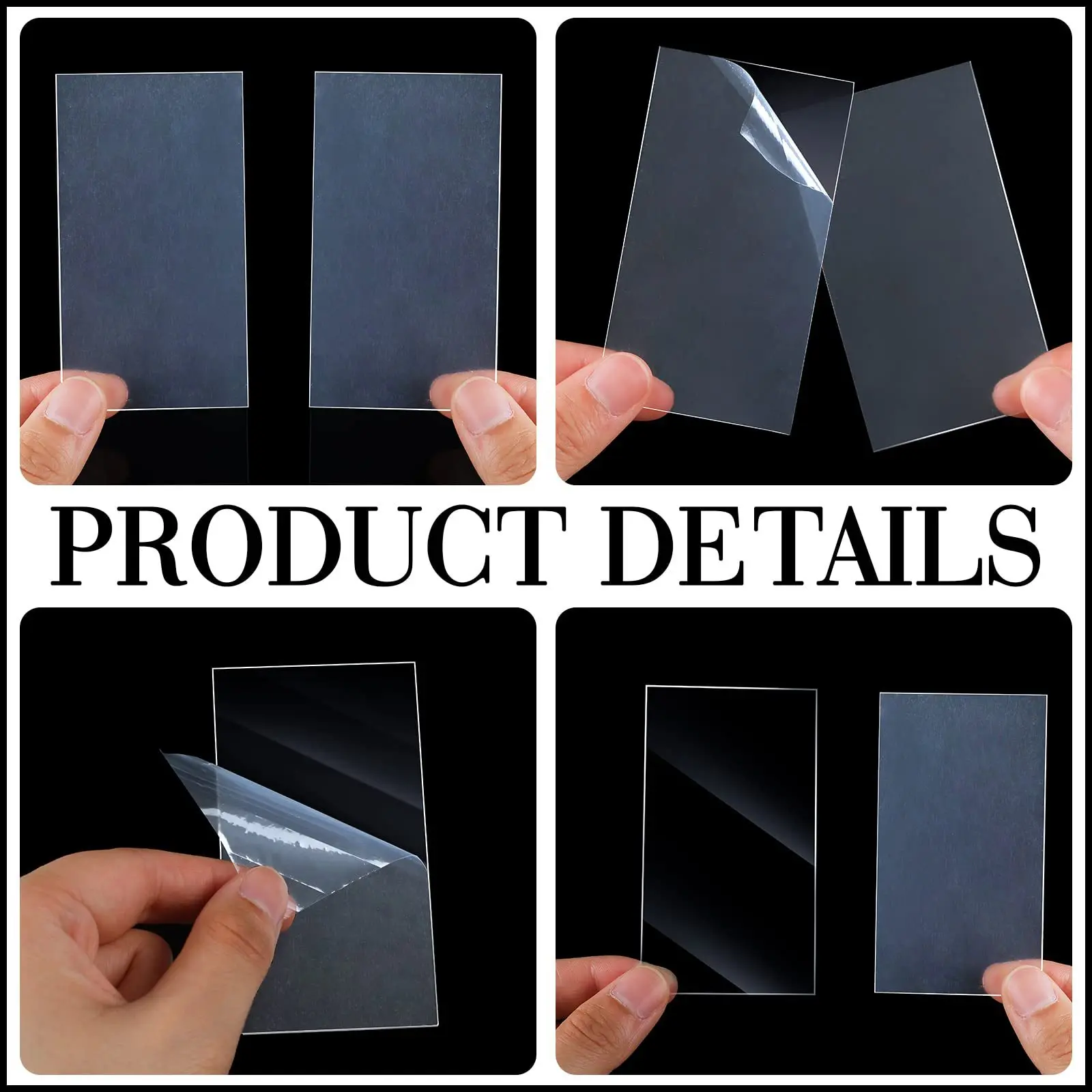 50 Pcs Clear Acrylic Wedding Table Place Cards Blank Rectangle Seating Cards Sign Guest Names Tag Birthday Party DIY Decoration