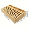 98 Holes Wooden Tool Organizer Box Leather Craft Tool Wood Holder Rack Drill Bits Organizer Tools Organizer Storage 6