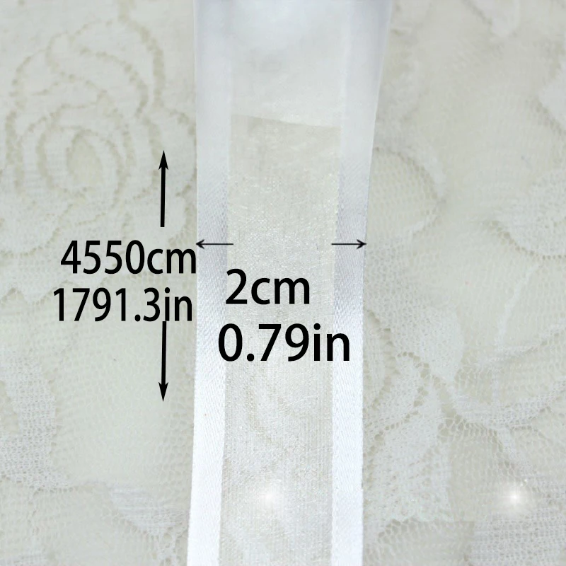 Luxurious Soft Broadside Organza Ribbon - 50 Yards for Gift Wrapping & Decoration