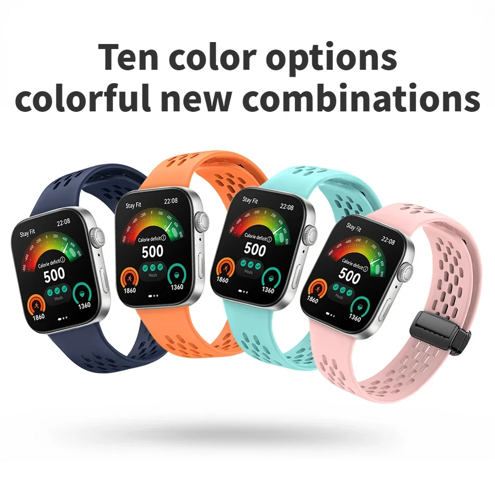 Breathable Magnetic Silicone Strap Bracelet Wristband Replacement