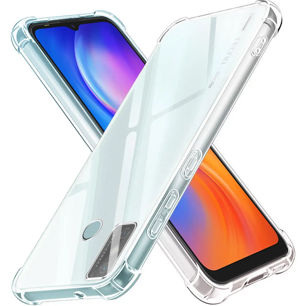 Shockproof Airba Clear TPU Phone Case - Soft Silicone Transparent Cover