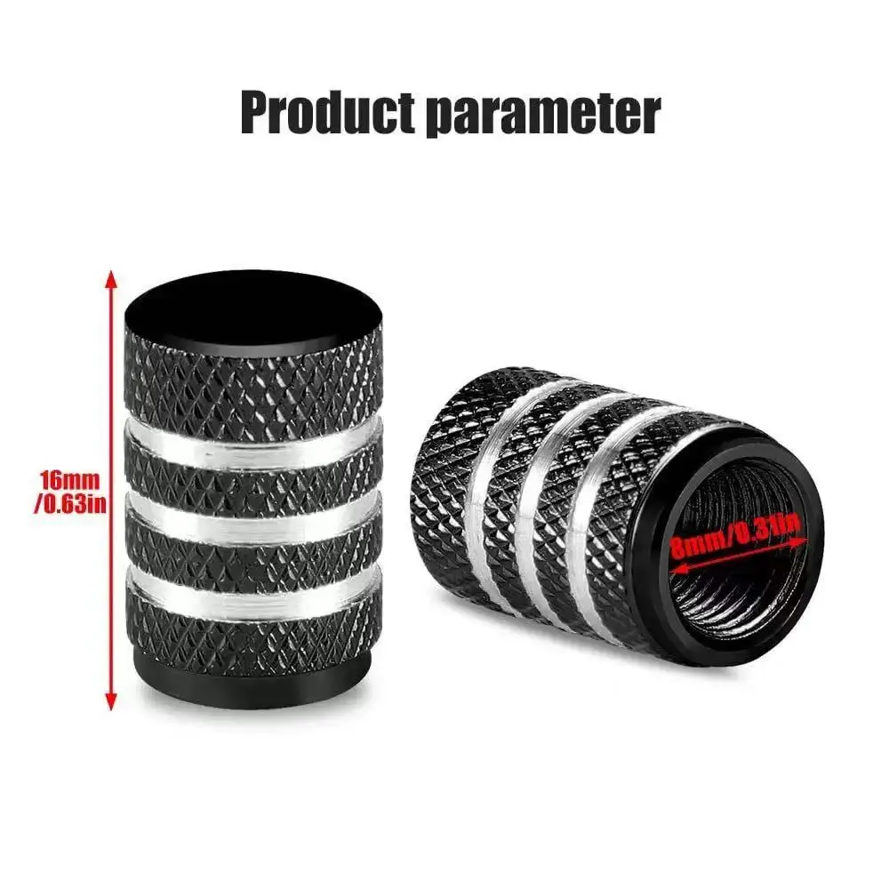 Universal Car Wheel Tire Air Valve Dust Caps - Sleek Stem Cover Caps