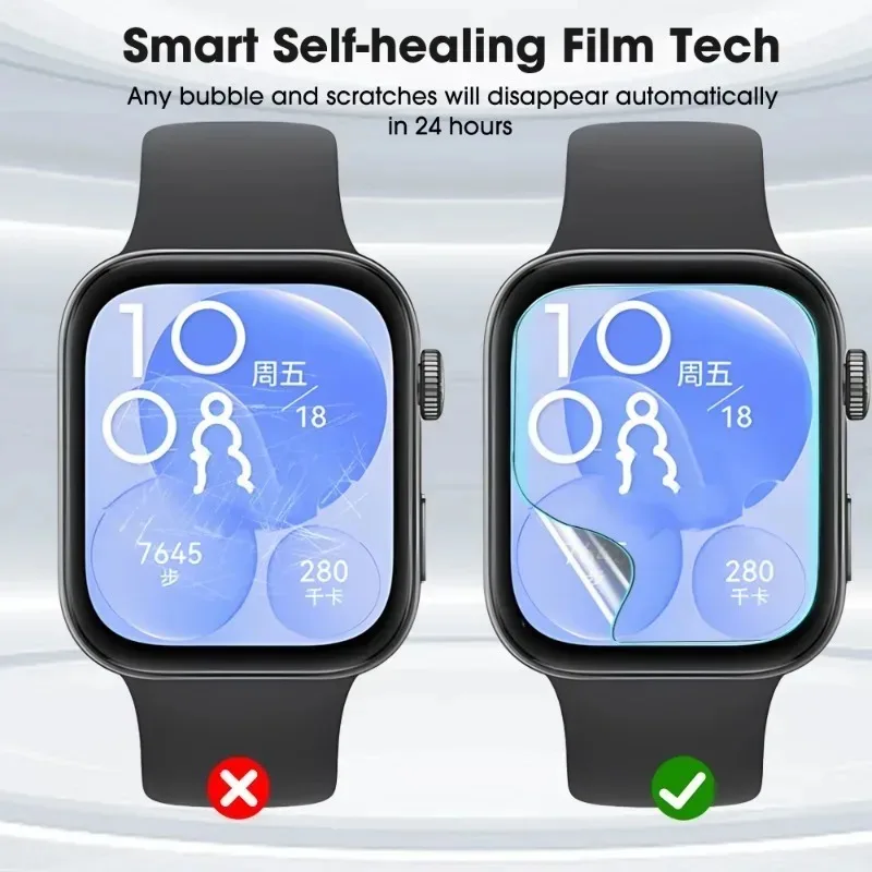 Hydrogel Film Screen Protector for Smartwatch - HD Soft Anti-Scratch Protection (1-10 Pack)