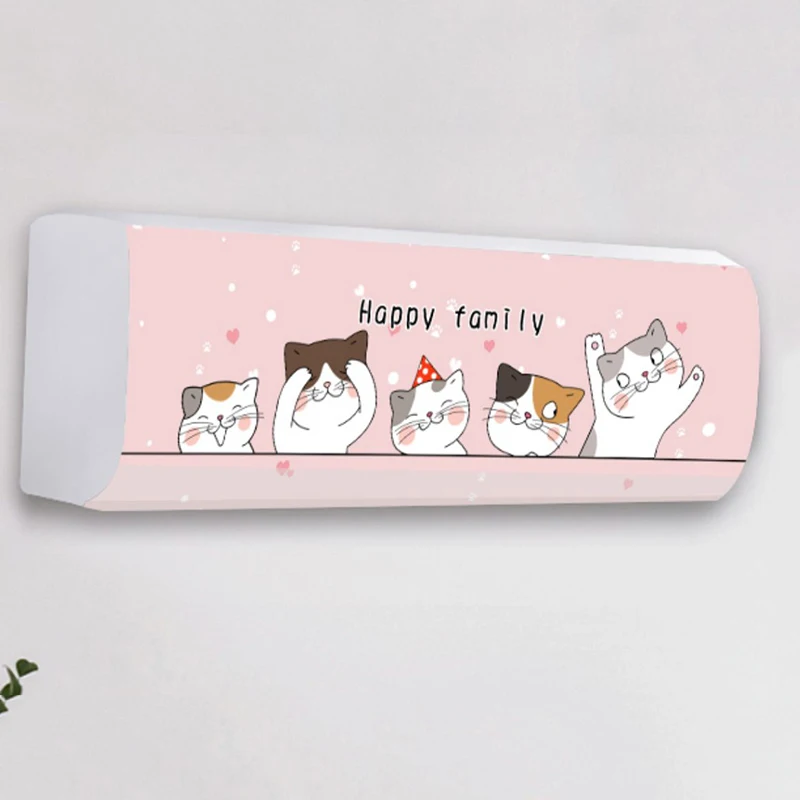 Hanging Air Conditioner Dust Cover Knitted Fabric Soft Sunscreen Dust Cover Protective 1Pc air conditioning cover