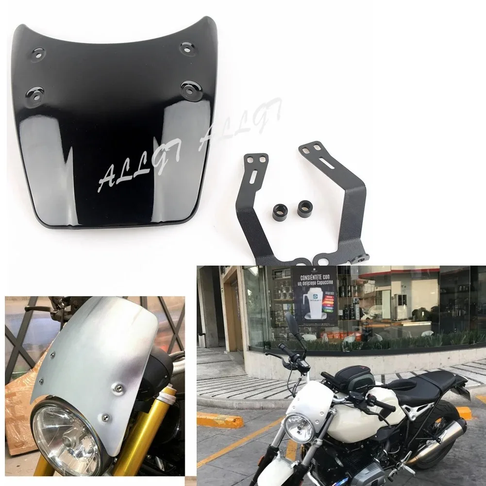 

Windscreen ABS Windshield Wind Protection for BMW R Nine t R9T R NineT 2014 2015 2016 2017