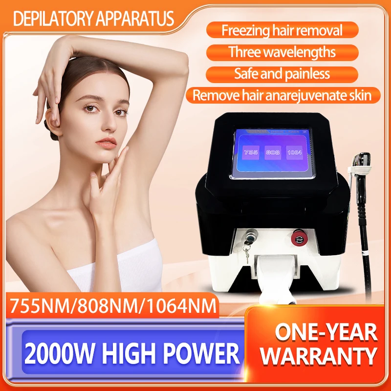 808DiodeLaserSkinRejuvenationDepilationPortableTripleWavelength