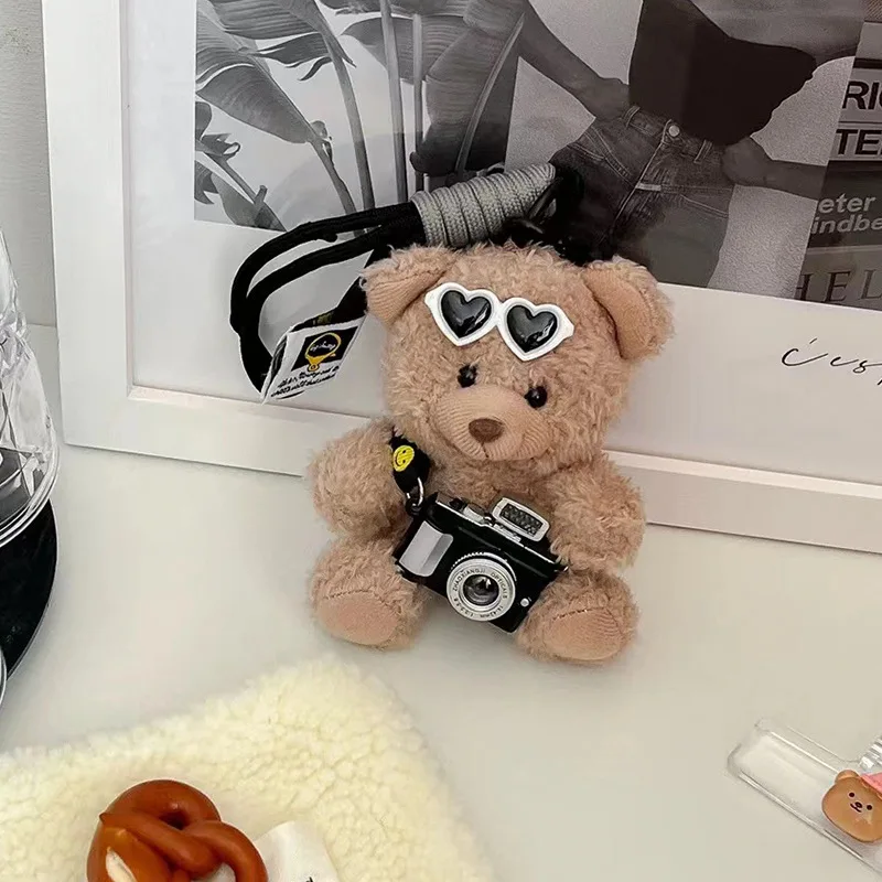 Cute Plush Camera Bear Pendant Bag Pendant Key Chain