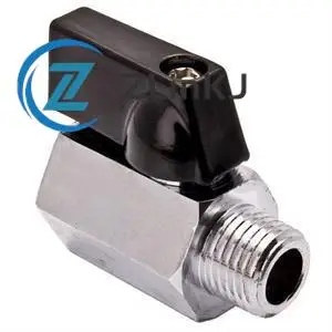 

1PC Corrosive Enduring Resistance 1/4" Mini Brass Ball Valve - Chrome Plated NPT