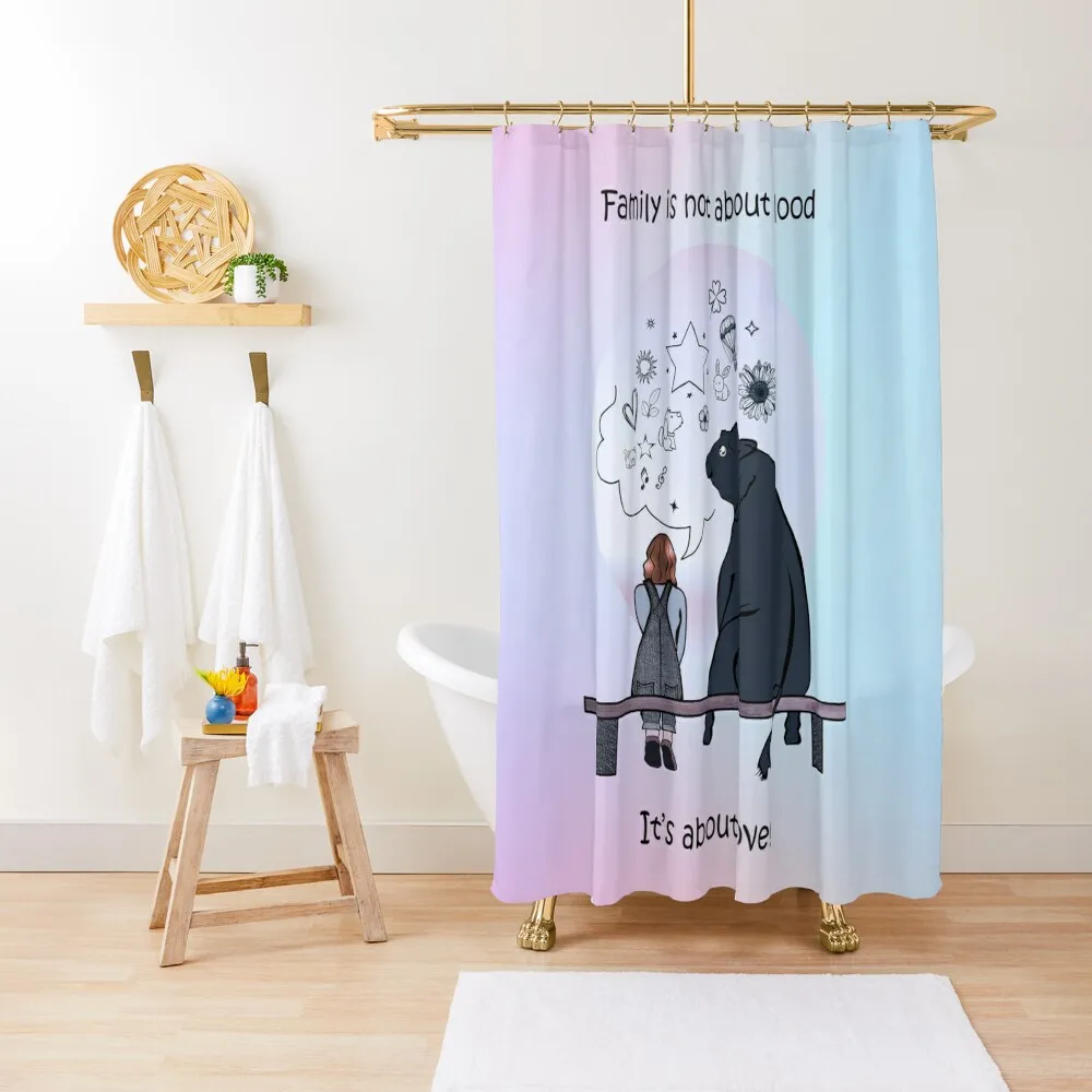 

Jobie: Family is not about blood Shower Curtain Luxury Bathroom Shower Set Curtain