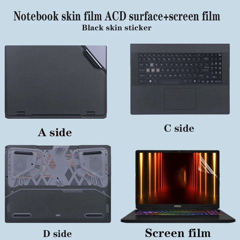16인치 msi 크로스헤어/레이더/스텔스 A16 A3XW D2XW 노트북 스킨 컴퓨터 본체용 쉽게 자를 수 있는 스티커 스크린 보호 필름