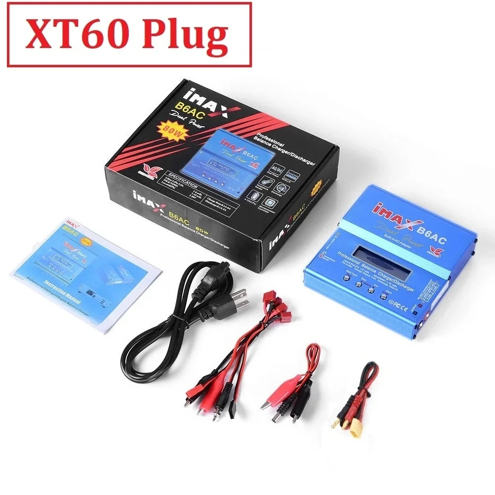 iMAX B6 AC RC Charger 80W B6AC 6A Battery Charger Lipo Nimh Li-ion Ni-cd Digital Balance With LCD Digital Screen