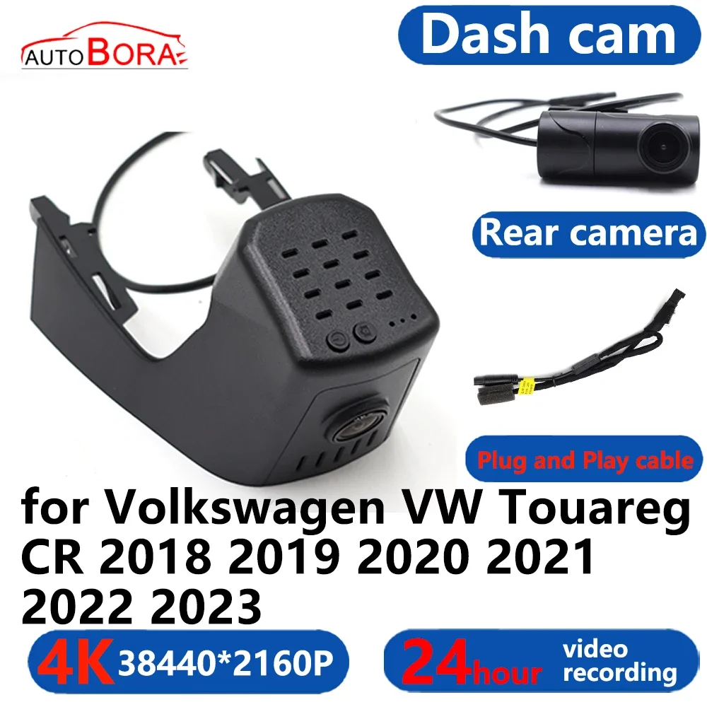 

AutoBora 4K Wifi 3840*2160 Car DVR Dash Cam Camera 24H Video Monitor for Volkswagen VW Touareg CR 2018 2019 2020 2021 2022 2023