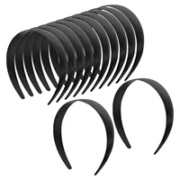 12 Pcs Base Headband Hair Accessories for Girls Blank Hoop Plastic Headbands Material Unique Women DIY Hairpiece Plain 1