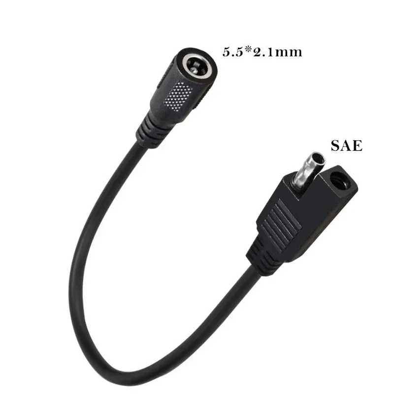 SAE to DC 5.5*2.1 Power Cord Cable For solar panels in car and motorcycle SAE to DC 5521 Power Cable Cord 5.5*2.1 Line