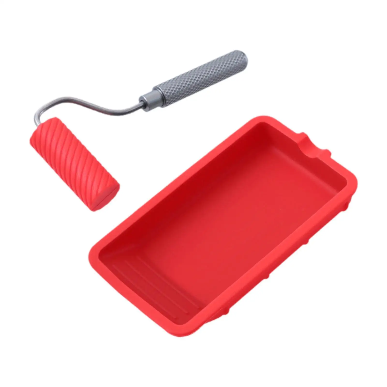 Paint Tray with Roller Household Paint Workers DIY Projects Professional Hand Tool Easy to Clean Reusable Roller Tray Set