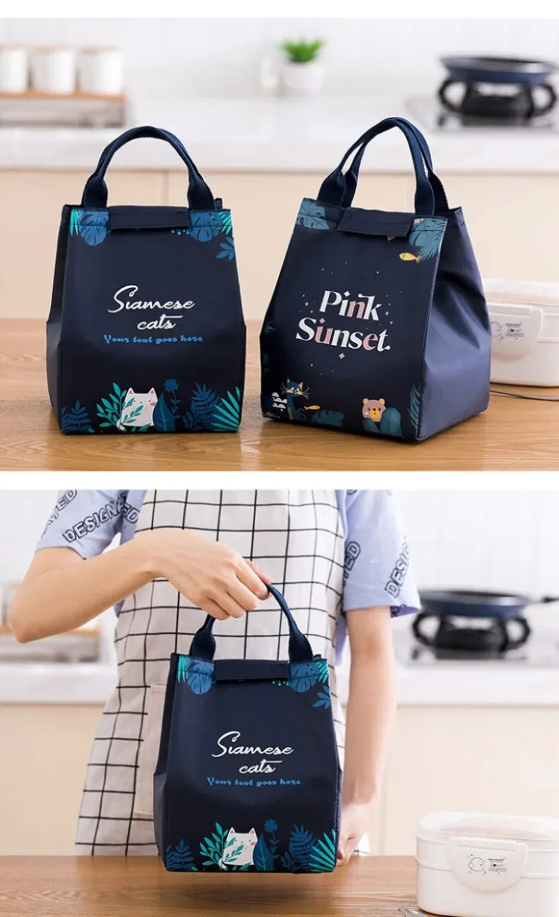 S00da0d9641bc46b9a66e2772d93847a60 Insulated Lunch Box Bag Portable Thickened Aluminium Foil Bento Box Bag Oxford Cloth Material Japanese Style Mallzona