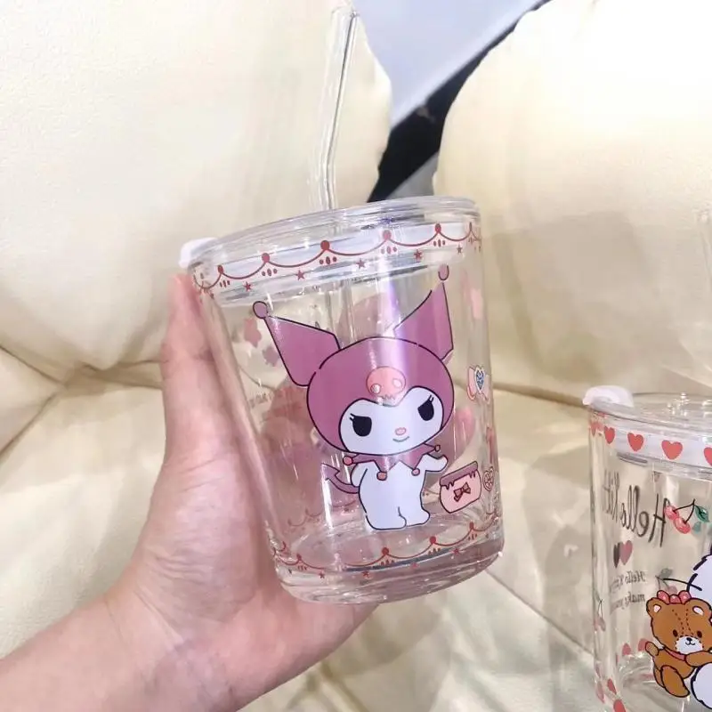 https://ae01.alicdn.com/kf/S00da1a18a722483892367d05847291902/Kawaii-Cartoon-Melody-Kuromi-Cinnamoroll-Kitty-Glass-Cup-with-Lid-and-Straw-Milk-Juice-Cup-Children.jpg