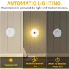 Motion Sensor Light Led USB NightLights Round Chargeable Lamp for Bedroom Kitchen Stair Hallway Wardrobe Lighting Cupboard 3