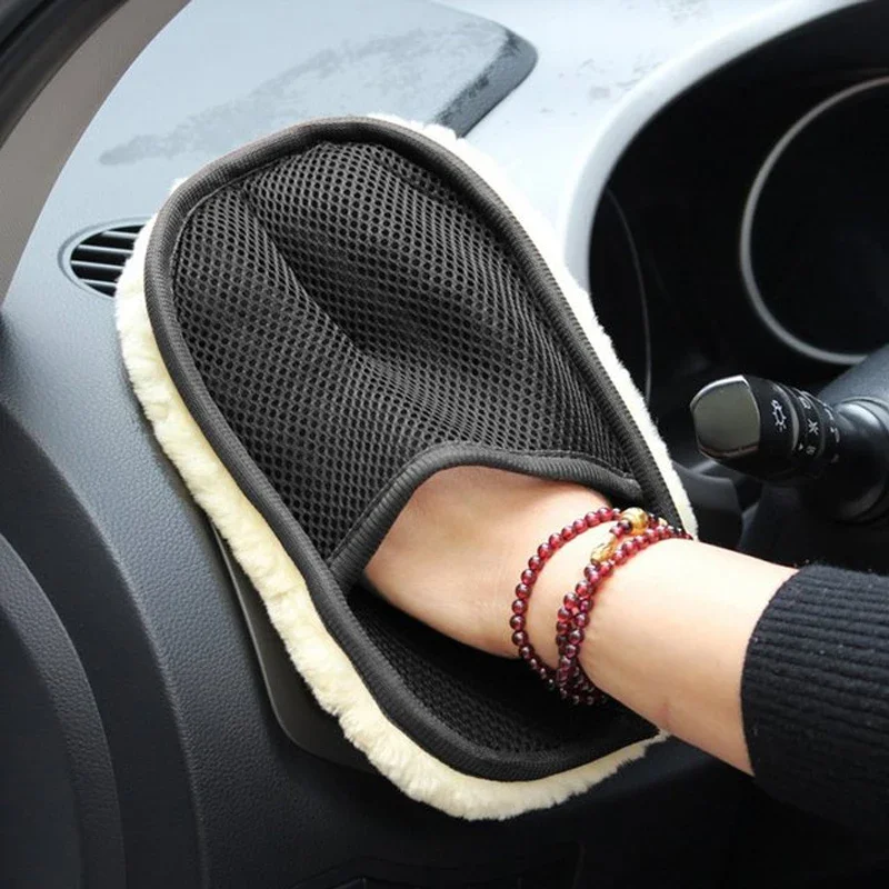 Car Washing Glove 15*23cm Microfiber Wool Soft Car Cleaning Glove Motorcycle Washer Care Tools Wiping Cloth