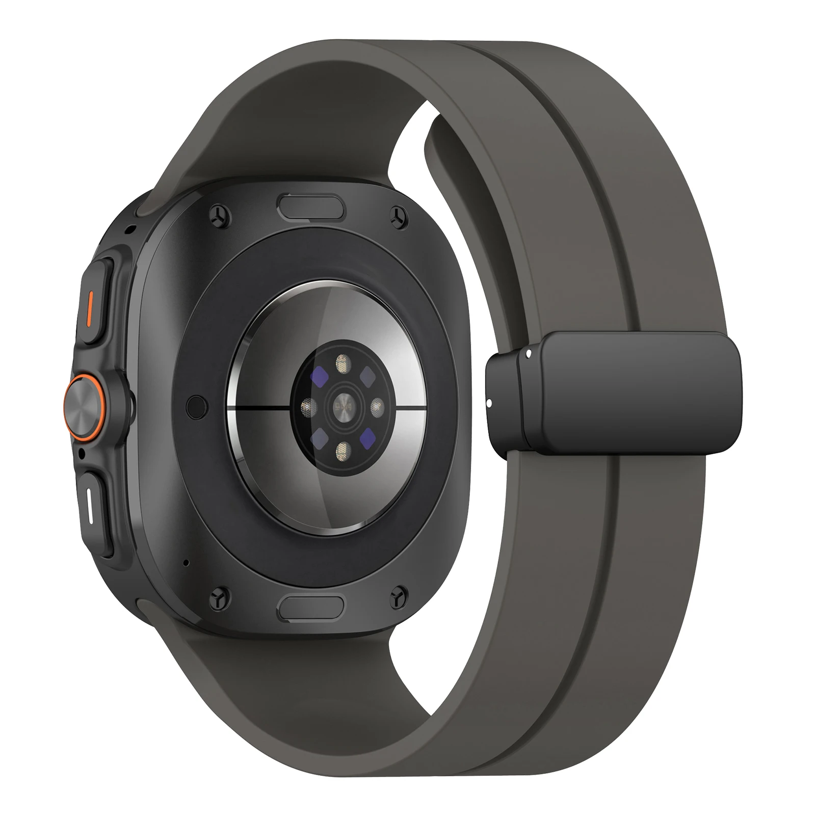 Enhanced Silicone Magnetic Buckle Band for Smartwatches - No Gaps Design