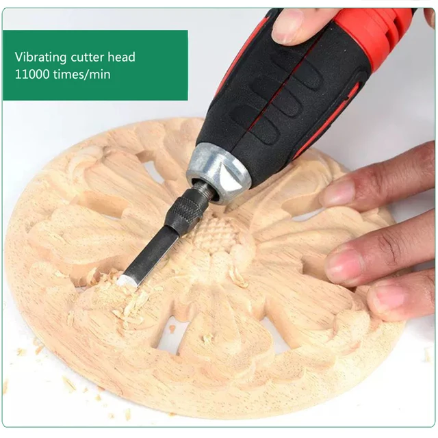 220V Electrical Wood Carving Chisel Brushless Motor Carpentry Carving Knife Tool Sculpture Carpenter Chisel DIY Electrical Tools