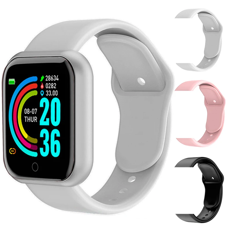 D20 Smart Watch Men Sport Fitness Tracker Blood Pressure  Heart Rate  Monitor Y68 Women Bracelet For Android IOS Xiaomi Kids 